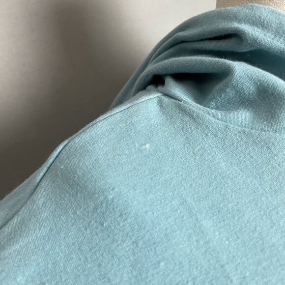 Marika Hoodie Sweatshirt Women Cutout Detail Heather Blue Smoke French Terry Med - Picture 9 of 13